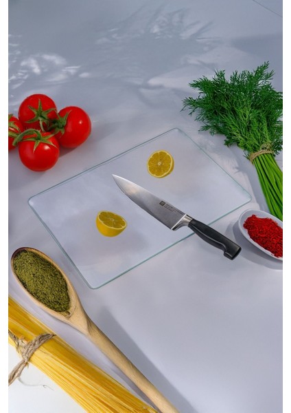 Şeffaf Oval Cam Kesme Tahtası, Antibakteriyal ve Renkli Sunum Için Uygun fiyatları