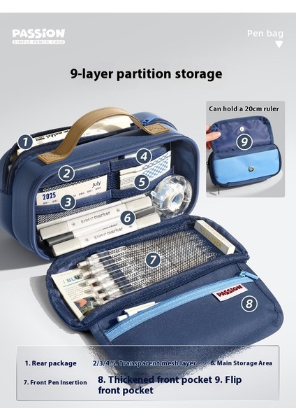 Kırtasiye Çantası Vintage Kalem Kutusu Büyük Kapasiteli Kalem Kutusu (Yurt Dışından) fiyatları