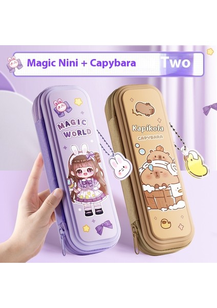 Karikatür Kırtasiye Kutusu Çocuk Kalem Kutusu Büyük Kapasiteli (Yurt Dışından)