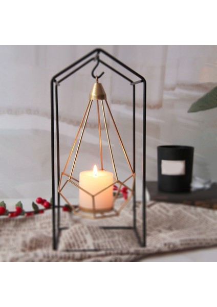 Demir Askılı Mumluk, Siyah Demir Ayaklı Geometrik Askılı Mumluk, Lüks Romantik Mumluk Dekoru (Yurt Dışından) fiyatları