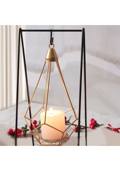 Demir Askılı Mumluk, Siyah Demir Ayaklı Geometrik Askılı Mumluk, Lüks Romantik Mumluk Dekoru (Yurt Dışından) fırsatları