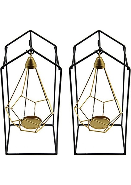 Demir Askılı Mumluk, Siyah Demir Ayaklı Geometrik Askılı Mumluk, Lüks Romantik Mumluk Dekoru (Yurt Dışından) indirimleri