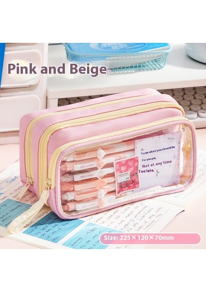 Büyük Kapasiteli Kalem Çantası Kırtasiye Çantası Öğrenci Kalem Kutusu Kozmetik Çantası (Yurt Dışından)