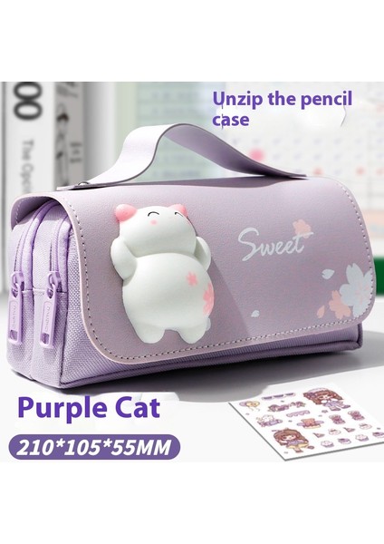 Kalem Çantası Ekstra Büyük Kapasiteli Kırtasiye Kutusu Sevimli Çocuk Kırtasiye Çantası (Yurt Dışından)