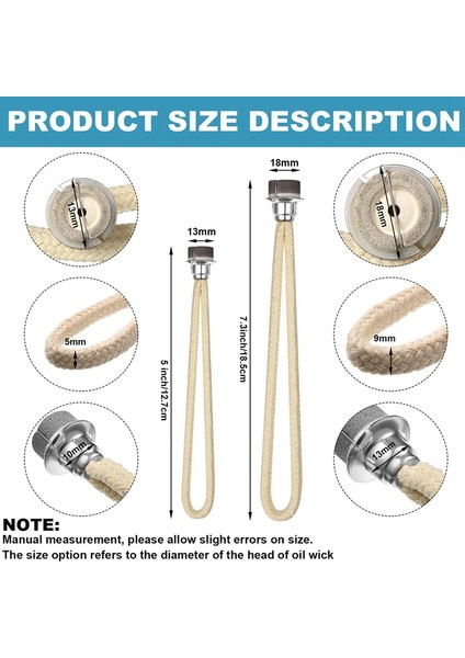 Yağ Lambası Fitili Yedek Hava Sıkı Kontrollü Katalitik Brülör Lambaları Fitili Difüzör Aromaterapi Dekorasyonu Için (18 Mm) (Yurt Dışından) modelleri