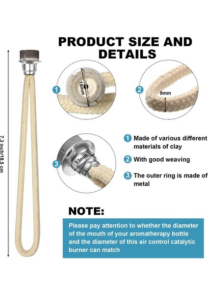 Yağ Lambası Fitili Yedek Hava Sıkı Kontrollü Katalitik Brülör Lambaları Fitili Difüzör Aromaterapi Dekorasyonu Için (18 Mm) (Yurt Dışından) fırsatları