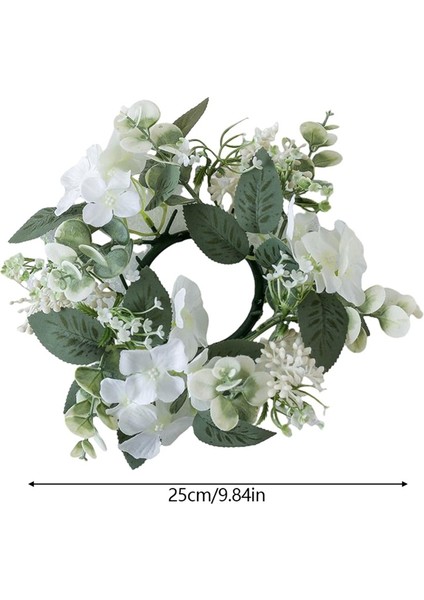 Düğün Şamdan Çelengi Yapay Çiçek Bitkileri Mum Aromaterapi Yüzük Tutucu Masa Orta Parçası Dekorasyonu (Yurt Dışından) fırsatları