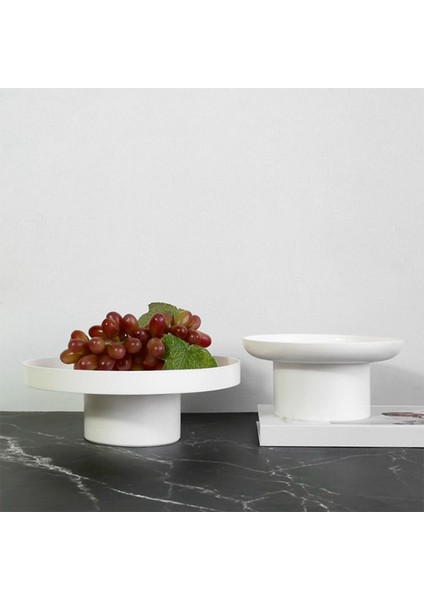 Abs Meyve Parfüm Kozmetik Tepsi Siyah Beyaz Yuvarlak Dekoratif Tepsi Düzenleyici Ev Dekorasyon Panosu Basit Saklama Panosu (Yurt Dışından) indirimleri