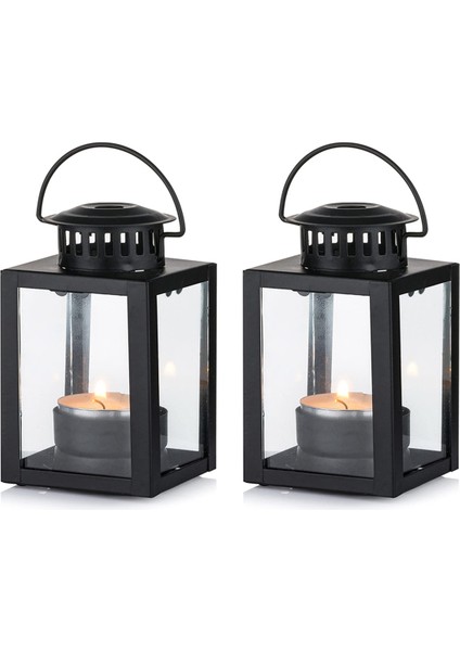 Mum Fenerleri, Bahçe Fenerleri, 2 Adet Vintage Tarzı Asılı Küçük Çay Işığı Mum Fenerleri, Çay Işığı Tutucuları (Yurt Dışından)