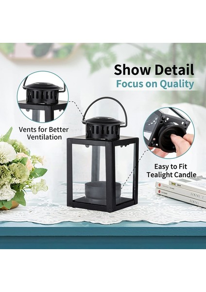 Mum Fenerleri, Bahçe Fenerleri, 2 Adet Vintage Tarzı Asılı Küçük Çay Işığı Mum Fenerleri, Çay Işığı Tutucuları (Yurt Dışından) fırsatları