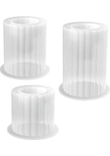 3 Adet Silindirik Çizgili Şamdan Silikon Kalıp Dıy Simplicity Mumluk Döküm Kalıbı Beton Reçine Kalıp (Yurt Dışından) fiyatları