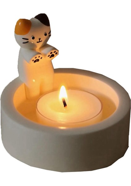 Karikatür Kedi Mumluk, Patilerini Isıtan Kedi Mumluk, Kendin Yap El Yapımı Saklama Kutusu Tutucu, Ev Dekorasyonu (Yurt Dışından) fiyatları