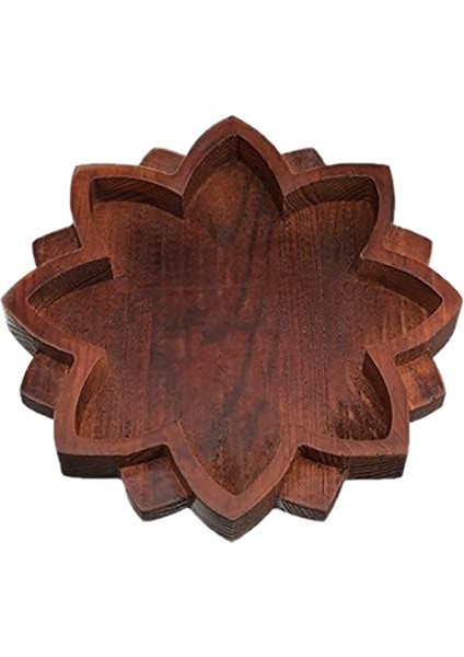 Lotus Kristal Tepsi Ahşap Lotus Şeklinde Kristal Sergileme Tepsisi Retro Mücevher Esansiyel Yağı Kristal Saklama Kutusu (Yurt Dışından) fiyatları