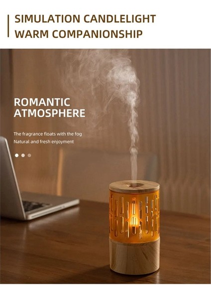 Alev Aromaterapi Makinesi Küçük Ev Yatak Odası Sessiz Mum Işığı Atmosfer Işığı Aromaterapi Nemlendirici Difüzör B (Yurt Dışından) modelleri