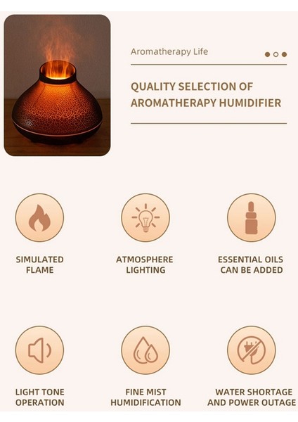 Alev Difüzörü 130ML Şenlik Ateşi Difüzörü Renkli Alev Nemlendirici Küçük Esansiyel Yağ Difüzörü Oda Ofis B Için (Yurt Dışından) fırsatları