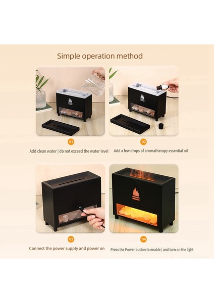 Aromaterapi Alev Ortam Işığı Simülasyonu Duvar Mutfak USB Mini Cihazlar Hava Alev Koku Makinesi, Ahşap Doku (Yurt Dışından) indirimleri