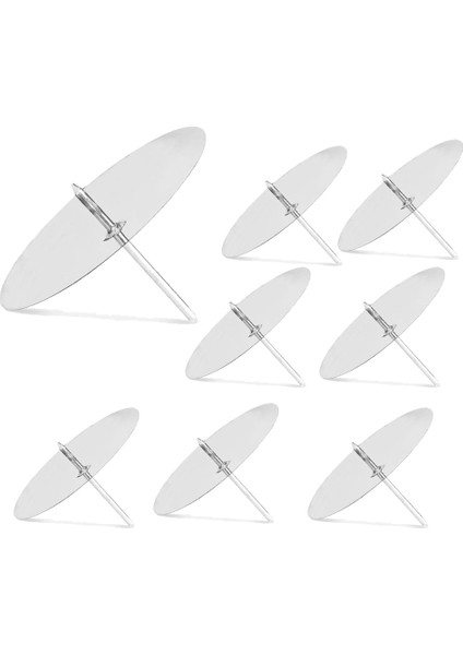 Çelenk Mumluk, 8 cm Advent Mumluk, Metal Mumluk, Sivri Uçlu Noel Mum Tabağı 8 Parça Gümüş (Yurt Dışından)