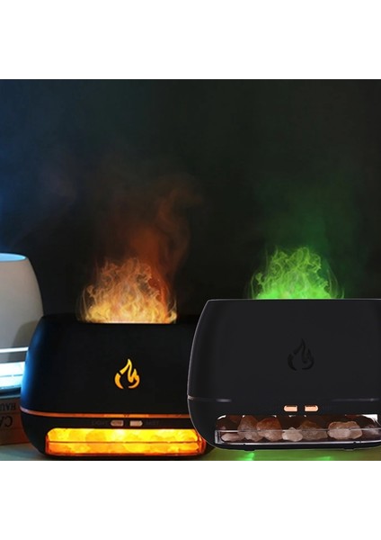 Kaya Kokusu Difüzörü Kaya Lambası USB Hava Nemlendiricisi 3D Alev Difüzörü Esansiyel Yağ Difüzörü Aromaterapi Hava Tazeleyici (Yurt Dışından) fırsatları