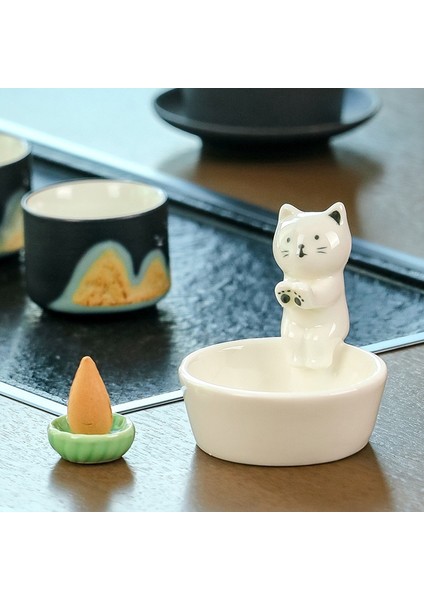 Kedi Isıtıcı Pati Mumluk Kedi Konisi Tütsü Brülörü Tütsü Tepsisi Seramik Tütsü Konisi Tutucu Çubuk Tütsü Tutucu (Yurt Dışından) fiyatları