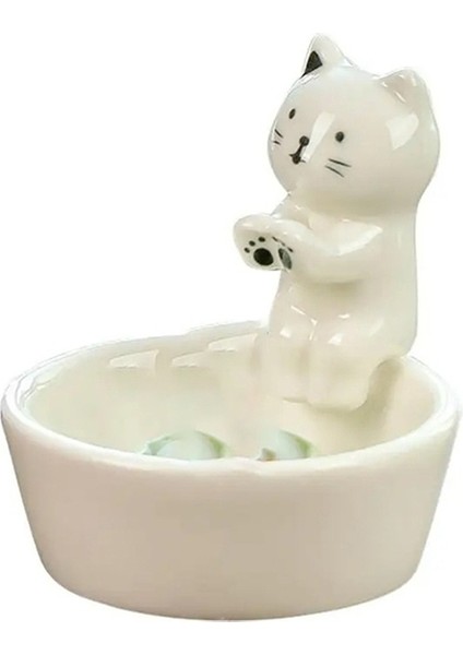 Kedi Isıtıcı Pati Mumluk Kedi Konisi Tütsü Brülörü Tütsü Tepsisi Seramik Tütsü Konisi Tutucu Çubuk Tütsü Tutucu (Yurt Dışından) fırsatları