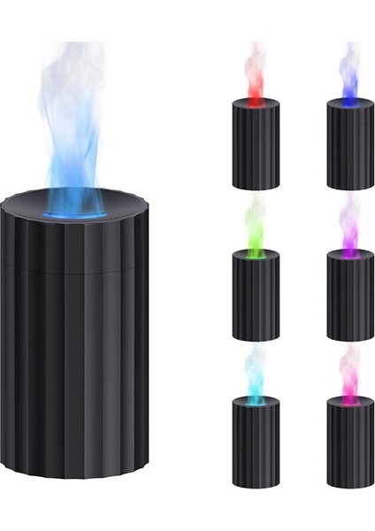 Taşınabilir 7 Renkli Alev Aromaterapi Difüzörü Esansiyel Yağ Difüzörü Mini Nemlendiriciler Yatak Odası, Ev, Ofis ve Seyahat Için (Yurt Dışından) modelleri