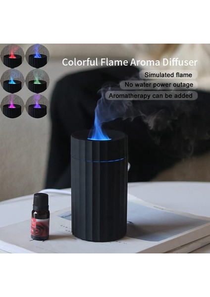 Taşınabilir 7 Renkli Alev Aromaterapi Difüzörü Esansiyel Yağ Difüzörü Mini Nemlendiriciler Yatak Odası, Ev, Ofis ve Seyahat Için (Yurt Dışından) indirimleri