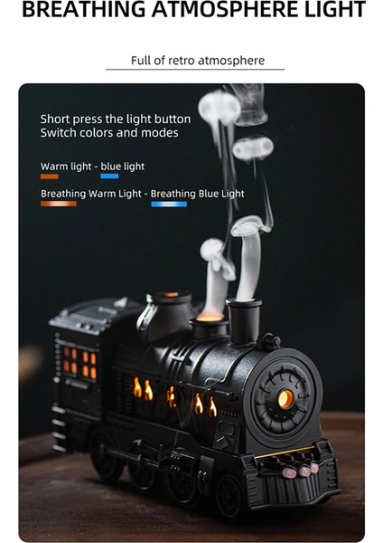 Tren Aromaterapi Difüzörleri Hava Nemlendirici Sis Makinesi Koku Esansiyel Yağ Retro Difüzörü Uzaktan Kumanda Ab Fişi (Yurt Dışından)