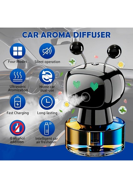 Akıllı Moda Sevimli Robot Araba Hava Temizleyici Araba Süsleri Ev Ofis Aromaterapi Makinesi (Yurt Dışından) fırsatları