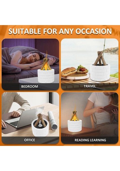 Simülasyon Alev Difüzörü Kamp Ateşi Nemlendiricisi Difüzör Koku Ofis Ev Alev Nemlendirici Aromaterapi Makinesi (Yurt Dışından) fırsatları