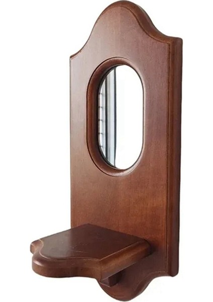 Kafe Dekoratif Duvar Rafı Için Raflı Vintage Duvar Aynası Masif Ahşap Aromaterapi Şamdanlık Asılı Dekor (Yurt Dışından) fiyatları
