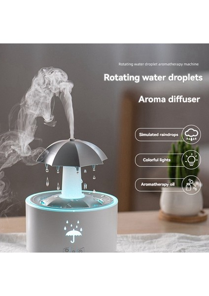 Yatak Odası Büyük Oda Hava Nemlendiricileri ve Aromaterapi Difüzörü Için Yağmur Damlası Nemlendirici, Işıklı Sessiz Nemlendirici, Ab Fişi (Yurt Dışından) fiyatları