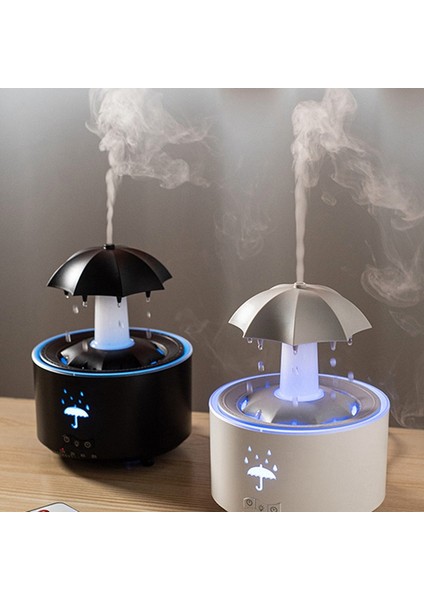 Yatak Odası Büyük Oda Hava Nemlendiricileri ve Aromaterapi Difüzörü Için Yağmur Damlası Nemlendirici, Işıklı Sessiz Nemlendirici, Ab Fişi (Yurt Dışından) indirimleri
