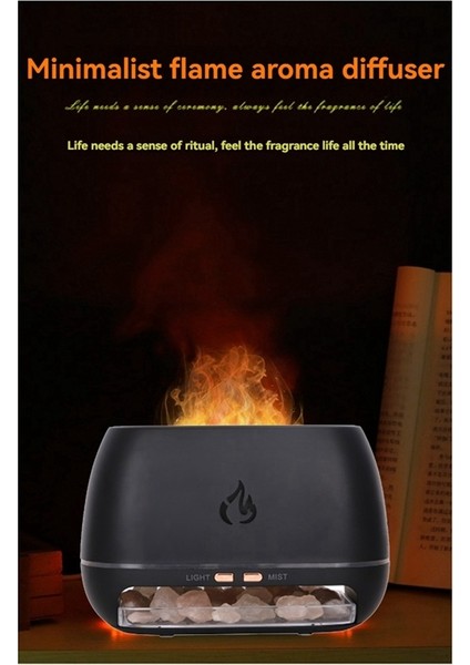 Kaya Kokusu Difüzörü Kaya Lambası USB Hava Nemlendiricisi 3D Alev Difüzörü Esansiyel Yağ Difüzörü Aromaterapi Hava Tazeleyici (Yurt Dışından) indirimleri