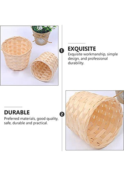 Parti Hediyeleri, El Sanatları ve Dekorasyonlar Için Kulpsuz 5 Adet Mini Dokuma Sepet (7,5x6 Cm) (Yurt Dışından) indirimleri