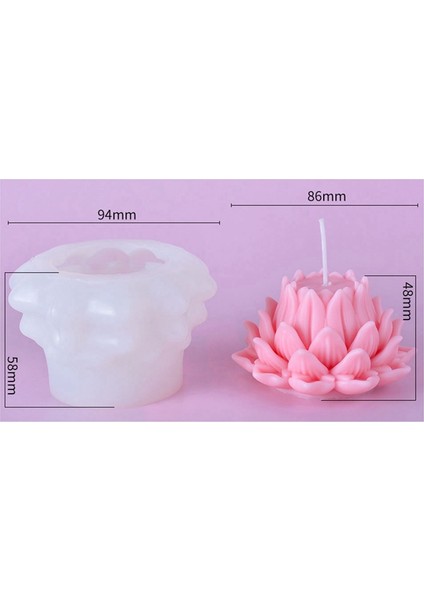 Simülasyon Lotus Mum Silikon Kalıp Çiçek Sabunu Koku Süsleri Yapımı Çikolatalı Kek Dekoru Hediyesi (Yurt Dışından) fırsatları