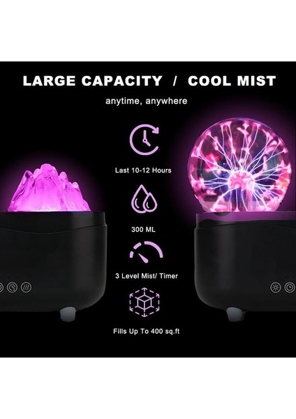 Kablosuz Hoparlörlü, Plazma Topu ve 7 Renkli Led'li 350 ml Esansiyel Yağ Difüzörü - Ev, Ofis, Yoga ve Abd Fişi Için Aromaterapi (Yurt Dışından) modelleri
