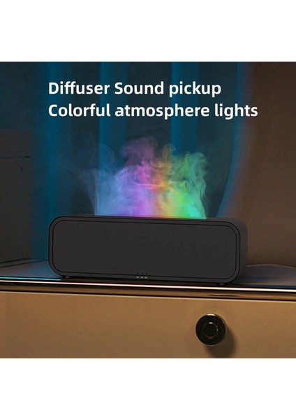 7 Renkli Işık Simülasyonlu Alev Aromaterapi Makinesi Uzaktan Kumandalı Zamanlama Sessiz Nemlendirme Ev Parfüm Difüzörü (Yurt Dışından) fırsatları