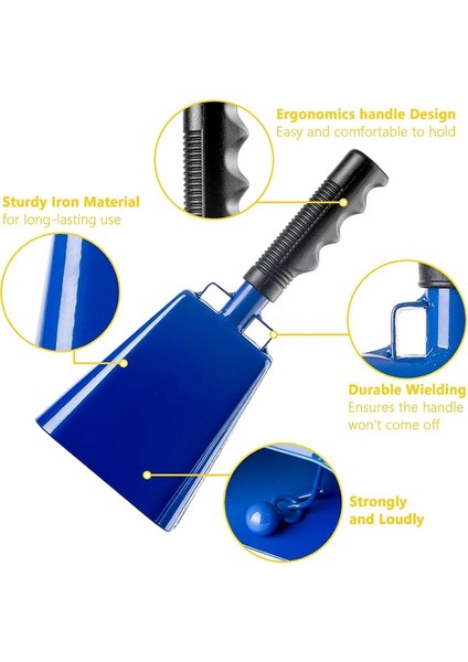 Spor, Futbol Oyunları ve Müzik Aletleri Için Saplı 10 Inç Çelik Inek Zili, Tezahürat Zili ve Yüksek Ses Çıkarıcılar-C (Yurt Dışından) fırsatları