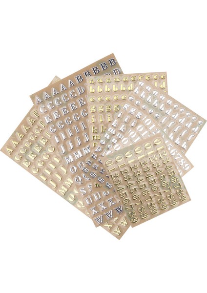 6 Yaprak Küçük 0,12 Inç Alfabe Rakam Çıkartmaları Simli Alaşımlı Kendinden Yapışkanlı Harf Çıkartmaları Altın/gümüş (3 Mm) (Yurt Dışından) fırsatları