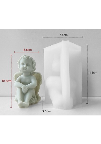 3D Melek Çocuk Silikon Kalıp Sevimli Kanatlı Çocuklar Soyut El Sanatları Kokulu Mum Kalıbı Kendin Yap Alçı Mum Yapımı (Yurt Dışından) modelleri