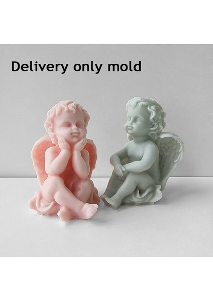 3D Melek Çocuk Silikon Kalıp Sevimli Kanatlı Çocuklar Soyut El Sanatları Kokulu Mum Kalıbı Kendin Yap Alçı Mum Yapımı (Yurt Dışından) indirimleri