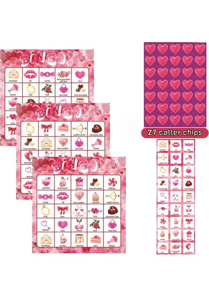 Sevgililer Günü Bingo Oyun Kartları 24 Oyuncu Çocuklar Için Parti Kart Oyunları, Okul Sınıf Oyunları, Aşk Partisi Malzemeleri (Yurt Dışından) fiyatları