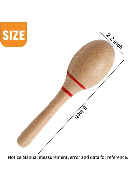 8 Inç El Perküsyon Çıngırakları, Kayın Ağacı Rumba Çalkalayıcıları, Oyun Partileri Için Latin Müzik Aleti (Yurt Dışından) modelleri