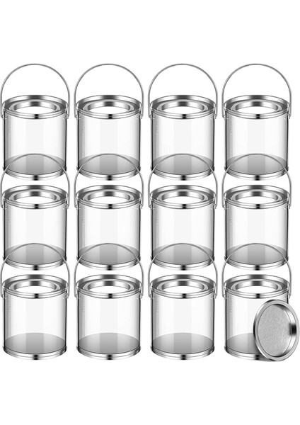 12'li Paket Mini Şeffaf Plastik Boya Kutuları El Sanatları, Şekerlemeler, Kendin Yap Projeleri, Parti Hediyeleri ve Dekorlar Için Küçük Boş Boya Kutuları, 7,5 x 7,5 cm (Yurt Dışından) fiyatları