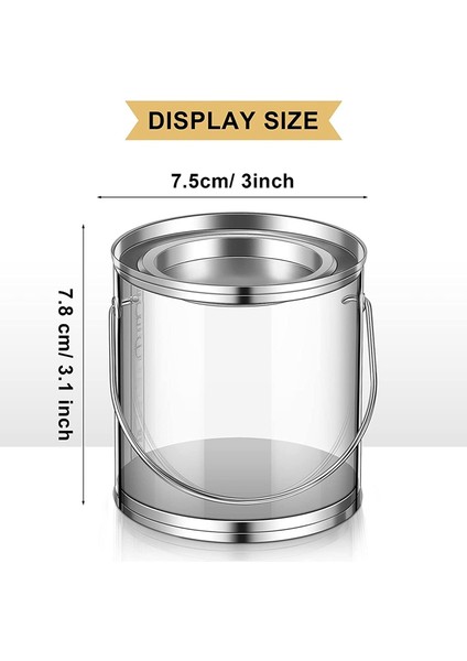 12'li Paket Mini Şeffaf Plastik Boya Kutuları El Sanatları, Şekerlemeler, Kendin Yap Projeleri, Parti Hediyeleri ve Dekorlar Için Küçük Boş Boya Kutuları, 7,5 x 7,5 cm (Yurt Dışından) indirimleri