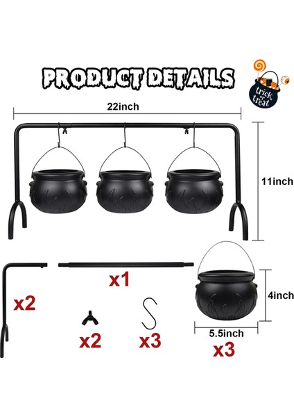 Cadılar Bayramı Cadı Kazanı Şeker Servis Kasesi Dekoru Ürkütücü Şeker Kovası Yumruk Kaseleri Demir Raflı Kazan Kaseleri (Yurt Dışından) fiyatları