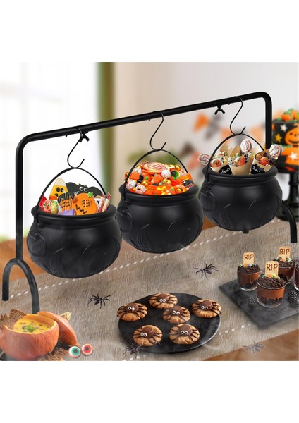 Cadılar Bayramı Cadı Kazanı Şeker Servis Kasesi Dekoru Ürkütücü Şeker Kovası Yumruk Kaseleri Demir Raflı Kazan Kaseleri (Yurt Dışından) modelleri