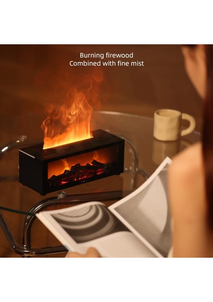 Şömine Alev Nemlendirici Yatak Odası Kalıcı Koku Makinesi Simüle Alev Aromaterapi Makinesi Siyah (Yurt Dışından) indirimleri