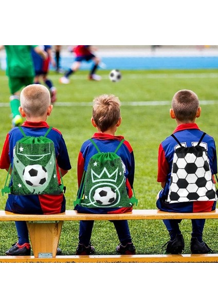 12 Adet Futbol Partisi Hediyeleri Bağcıklı Çantalar Futbol Topu Hediye Çantası Çocuklar Için Spor Temalı Parti Dekorasyon Malzemeleri (Yurt Dışından) indirimleri
