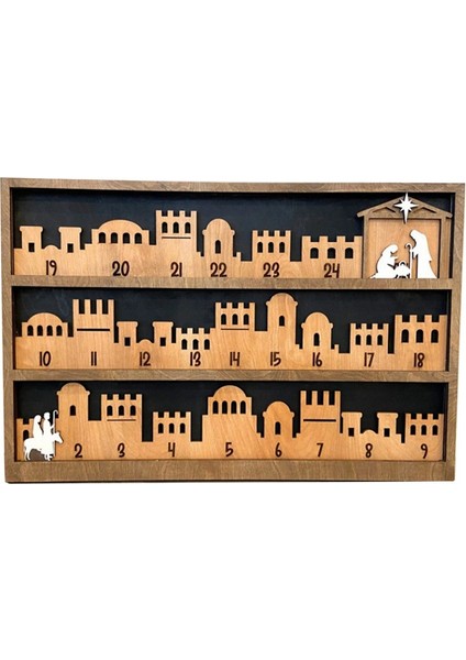Isa'nın Doğuşu Için Advent Takvimi, Isa'ya Geri Sayım, Ahşap Advent Takvimi, Noel Tatili Advent Takvimi (Yurt Dışından) fiyatları
